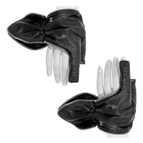 chanel fingerless gloves price|chanel fingerless leather gloves.